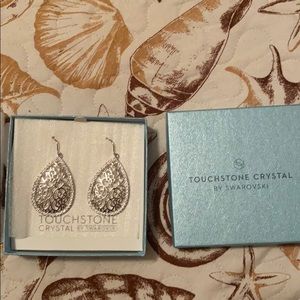 Touchstone crystal earrings. Never worn.
